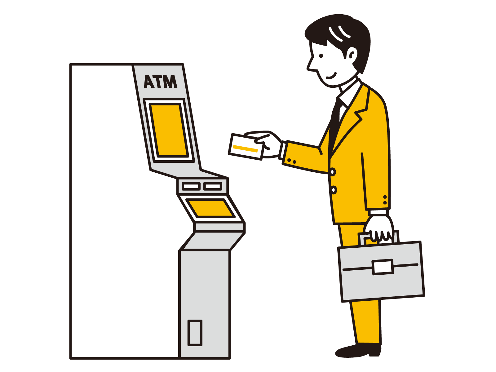 銀行カードローン 無料イラスト