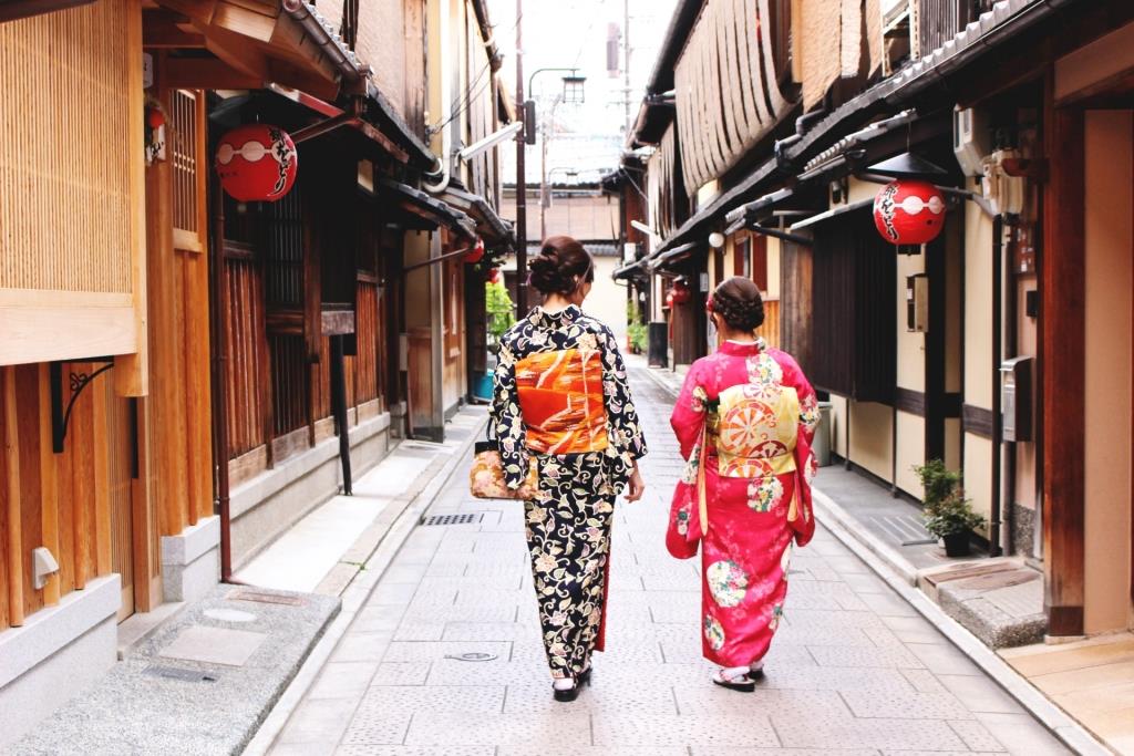 京都で着物