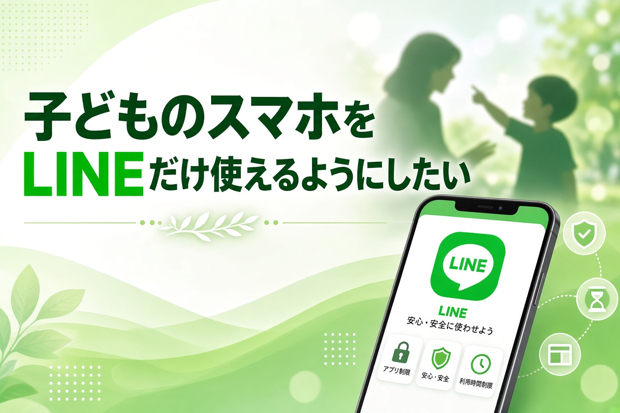 子供のスマホをlineだけ使えるようにする方法